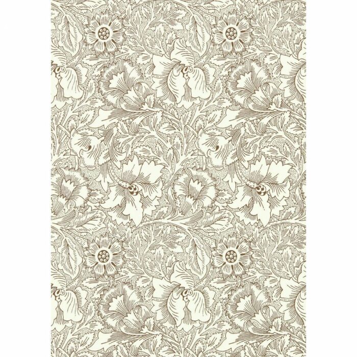 Poppy Wallpaper - Cream / Chocolate swatch