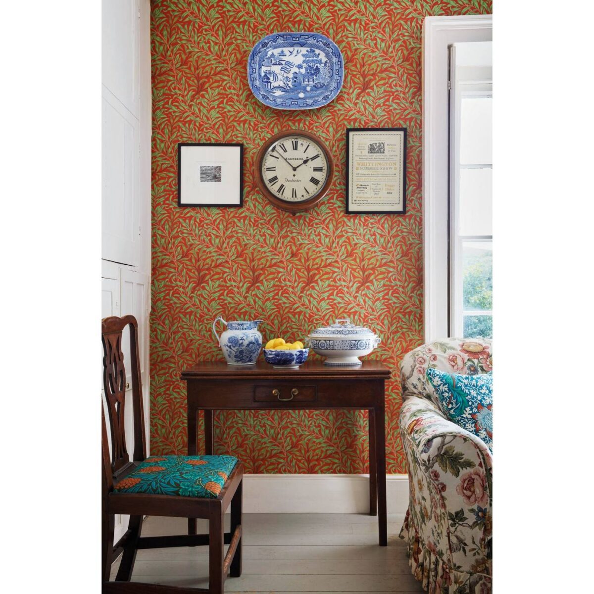 Sunflower Wallpaper - Chocolate / Red by Sunflower Wallpaper - Chocolate / Red from