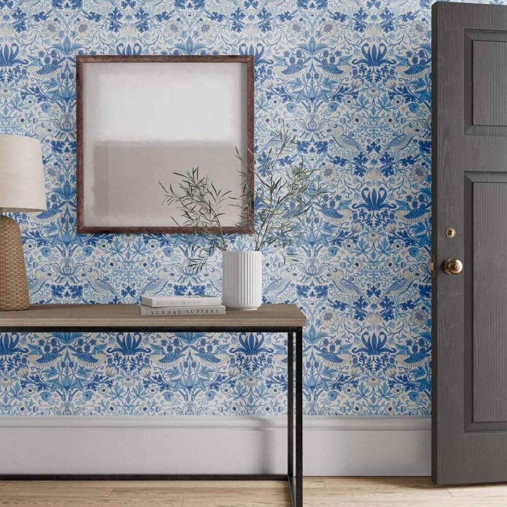 Simply Strawberry Thief Wallpaper - Madder by Simply Strawberry Thief Wallpaper - Madder from