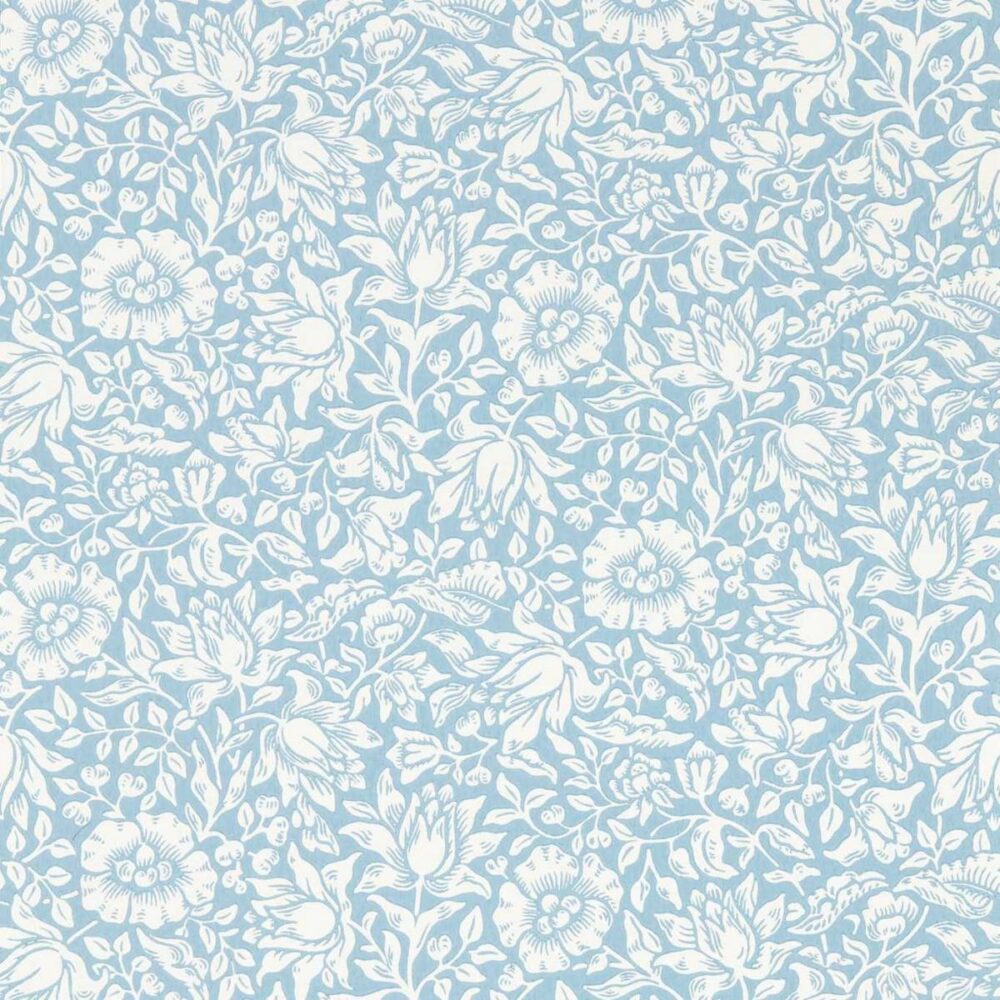 blue botanical wallpaper from william morris & co