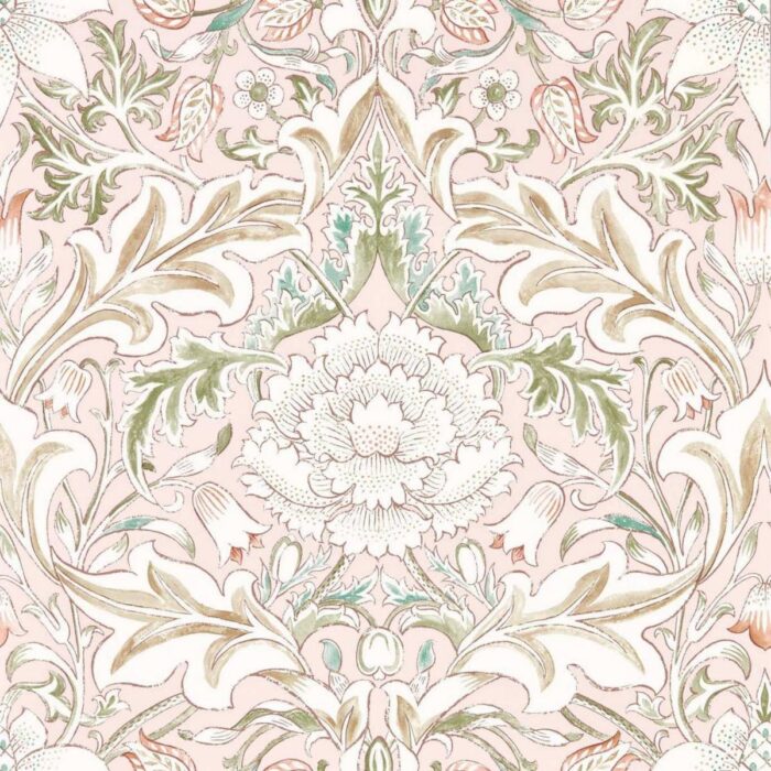 Simply Severn Wallpaper - Cochineal / Willow swatch
