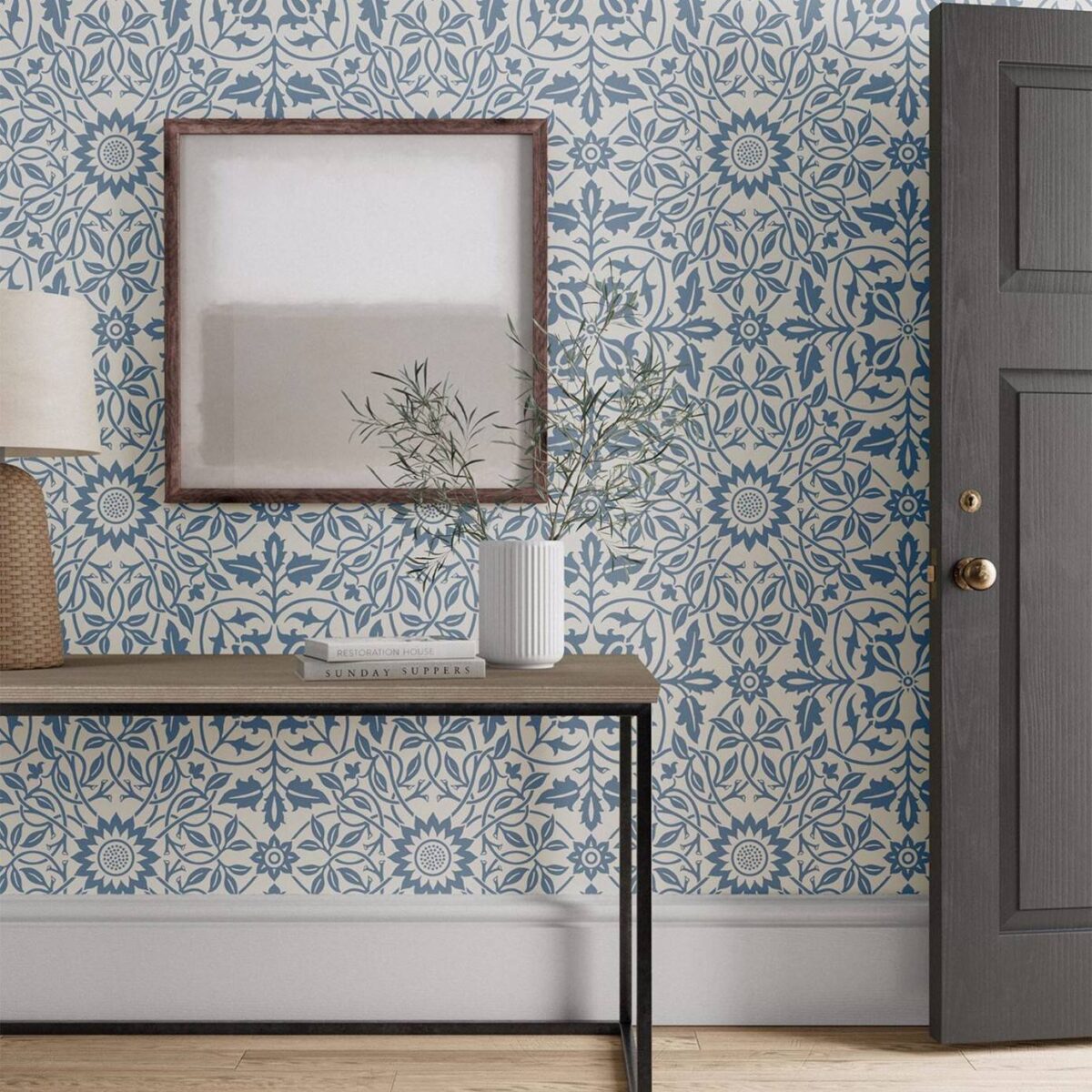 St James Ceiling Wallpaper - China Blue by St James Ceiling Wallpaper - China Blue from