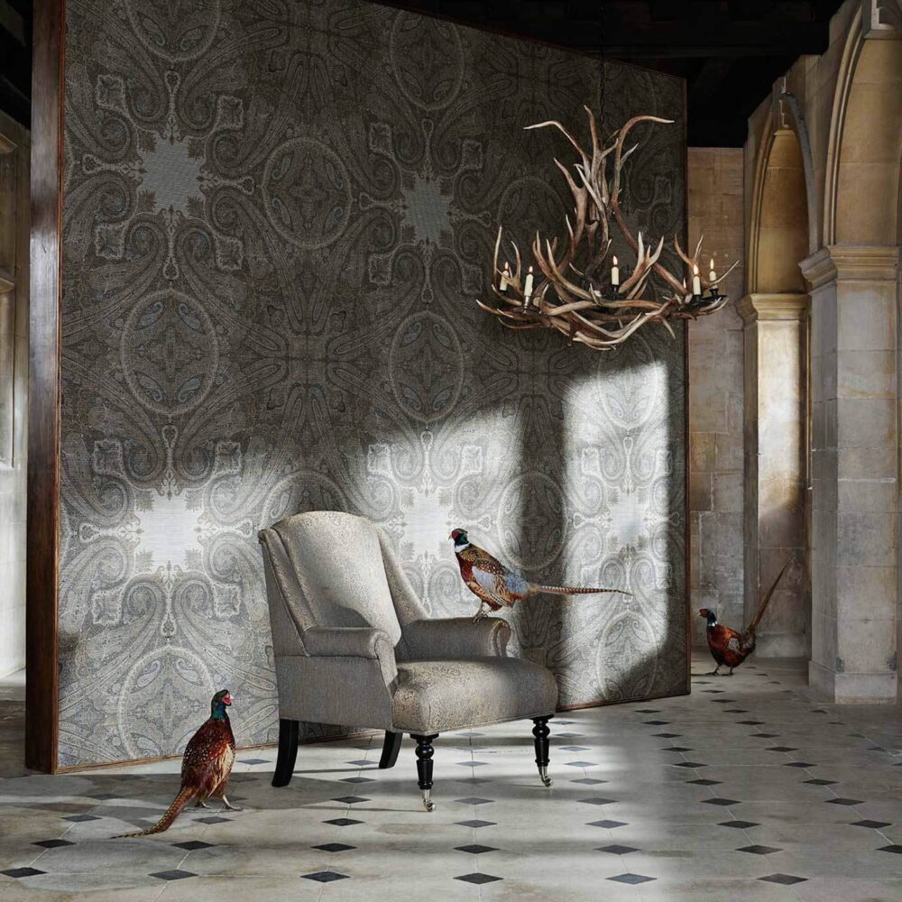 Grand Paisley Wallpaper - Indigo by Grand Paisley Wallpaper - Indigo from