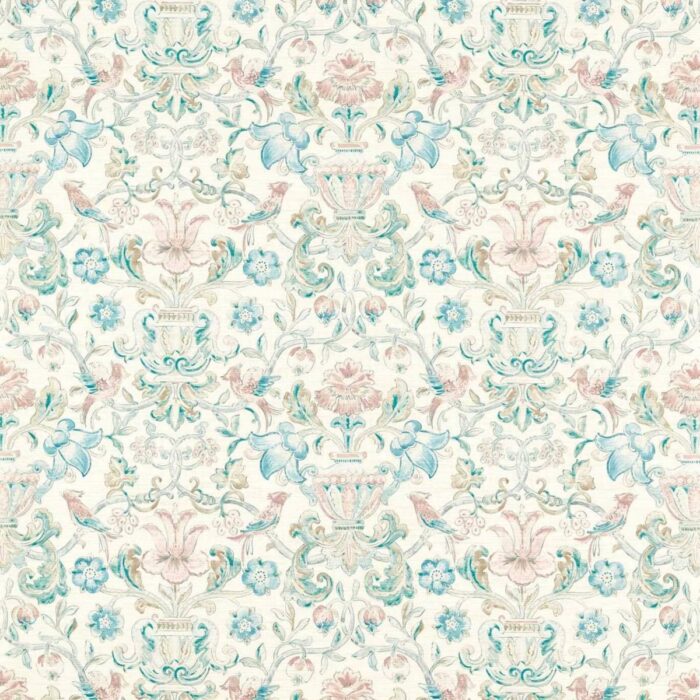 Pompadour Print Wallpaper - Mineral swatch