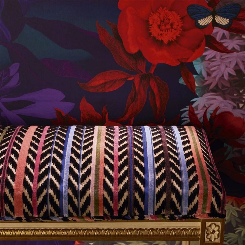 Jaipur Stripe Fabric - Azur by Jaipur Stripe Fabric - Azur from