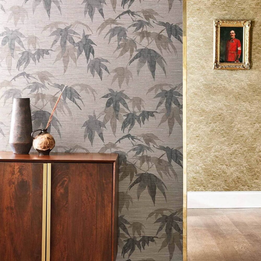 Kensington Grasscloth Wallpaper - Mineral from