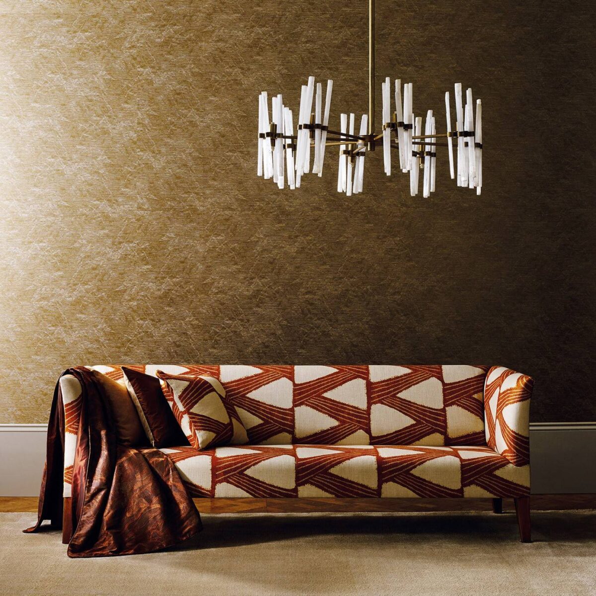 Moresque Glaze Wallpaper - Antique Bronze by Moresque Glaze Wallpaper - Antique Bronze from
