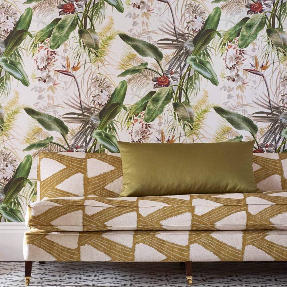 Paradise Row Wallpaper - Evergreen from