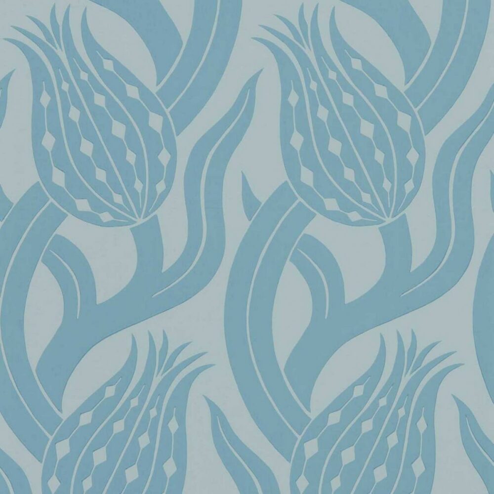 blue botanical wallpaper from zoffany