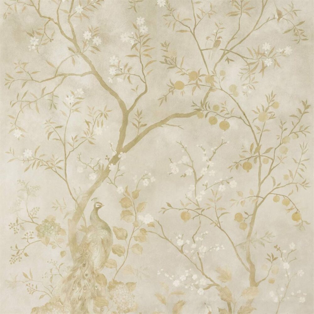 Rotherby Wallpaper - Old Gold by white animal wallpaper from zoffany