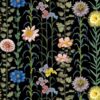black-grey botanical printed fabric from Christian Lacroix