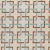 blue geometric embroideried fabric from Clarke & Clarke
