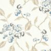 blue botanical embroideried fabric from Clarke & Clarke