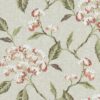 brown botanical embroideried fabric from Clarke & Clarke