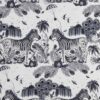 black-grey animal cotton fabric from Emma Shipley