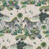 green animal linen fabric from Emma Shipley