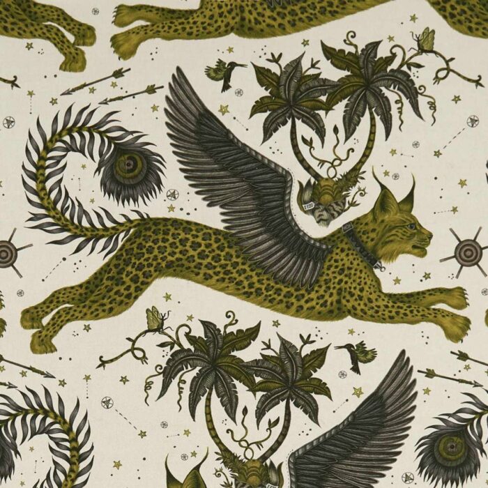 Lynx Linen Fabric - Gold swatch