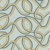 blue contemporary embroideried fabric from Camengo
