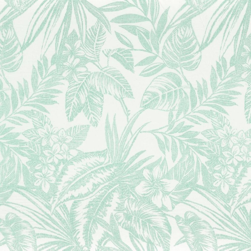 Igapos Fabric - Vert by green botanical voile-sheer fabric from Camengo