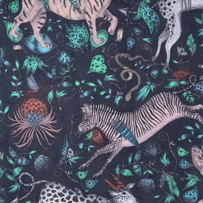 Protea Velvet Fabric - Navy swatch