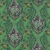 green animal linen fabric from Emma Shipley
