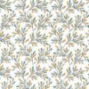green botanical embroideried fabric from Camengo