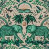 green animal linen fabric from Emma Shipley