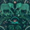 green animal velvet-chenille fabric from Emma Shipley