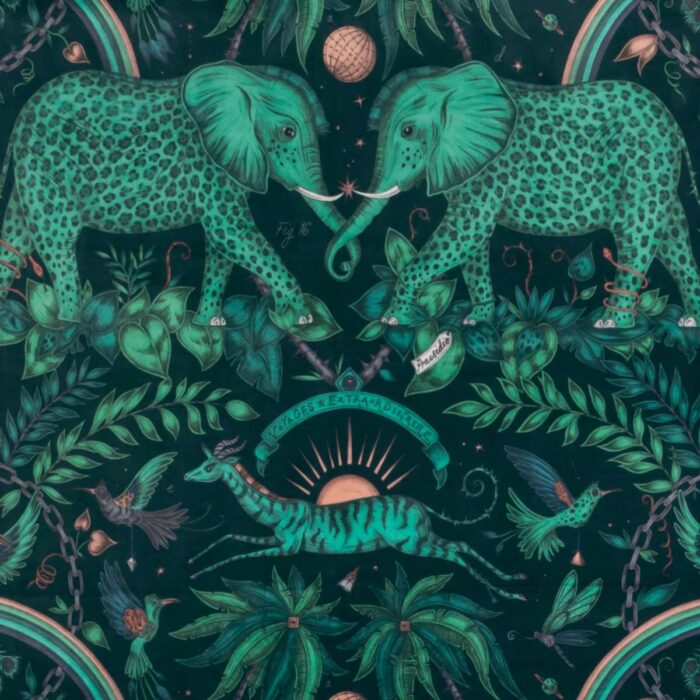 Zambezi Velvet Fabric - Teal swatch