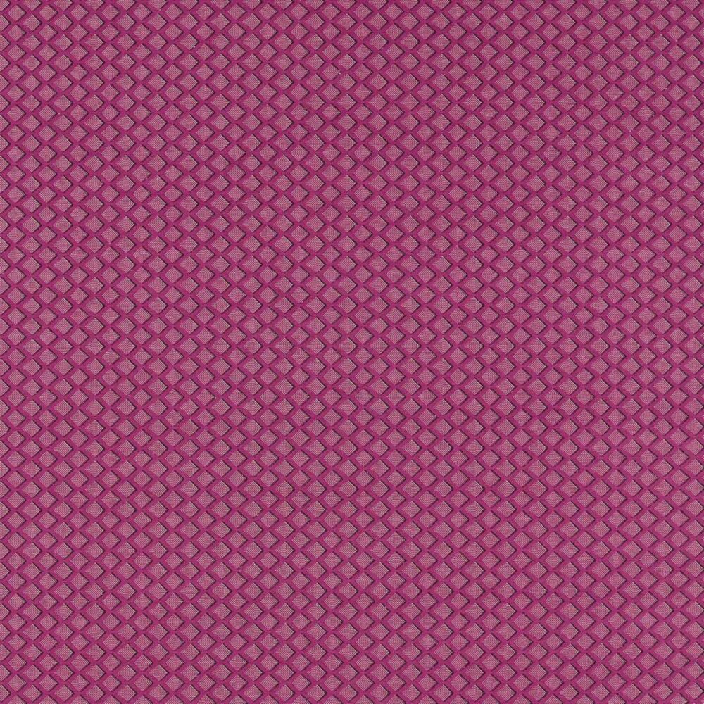 pink geometric jacquard fabric from Clarke & Clarke
