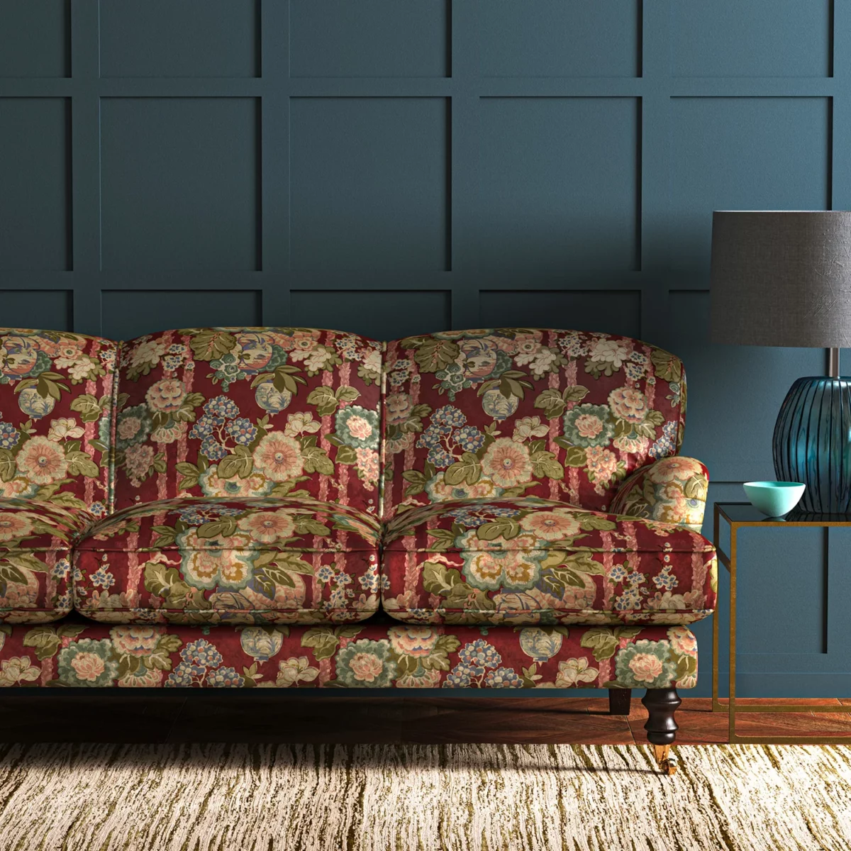 Louis Velvet Fabric - Rich Red by Louis Velvet Fabric - Rich Red from