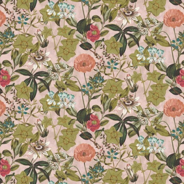 Passiflora Fabric - Blush swatch