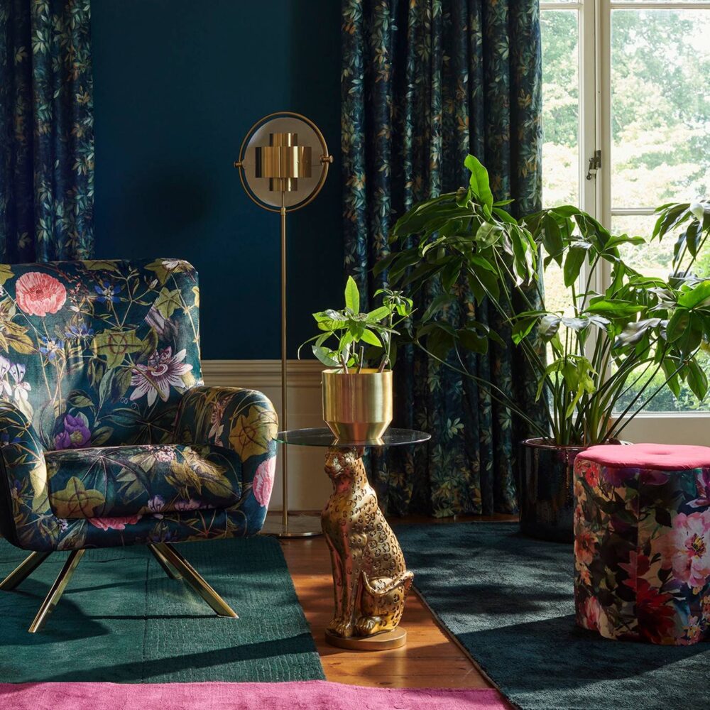 Passiflora Fabric - Emerald by Passiflora Fabric - Emerald from