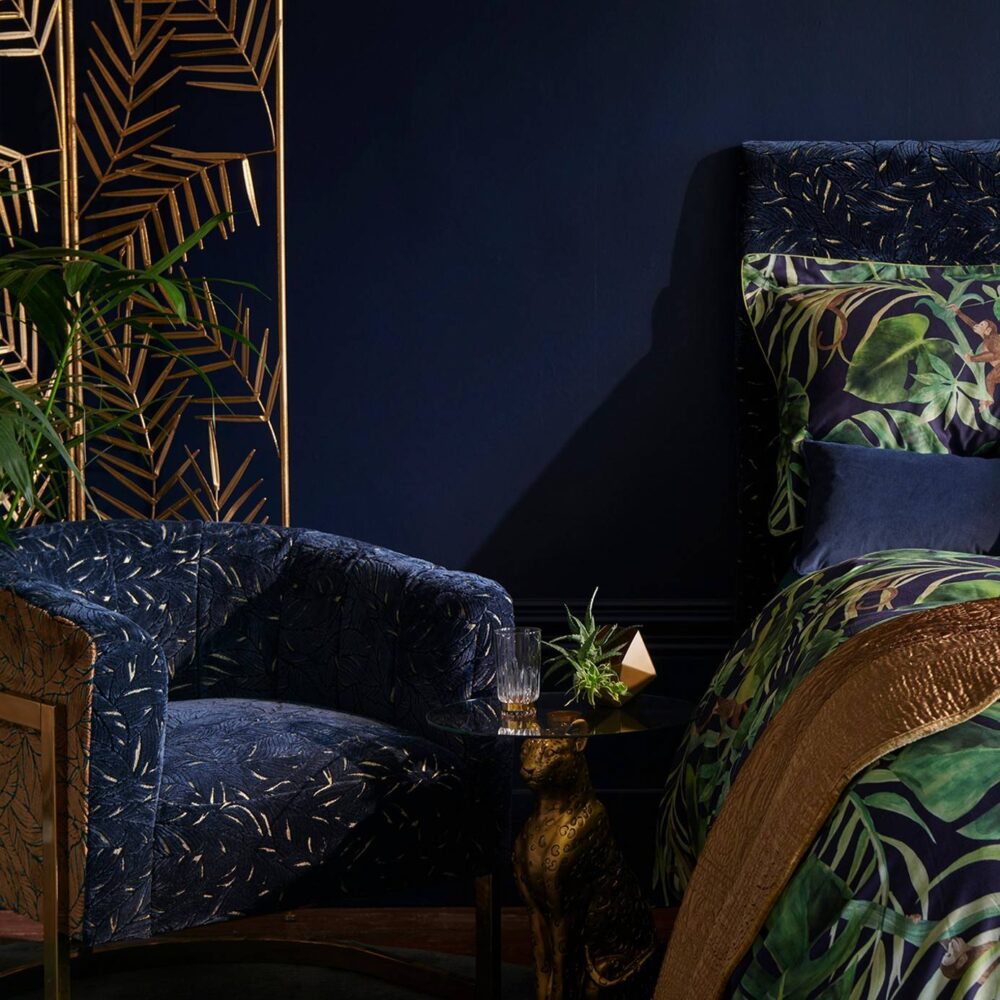 Selva Fabric - Midnight / Gold from