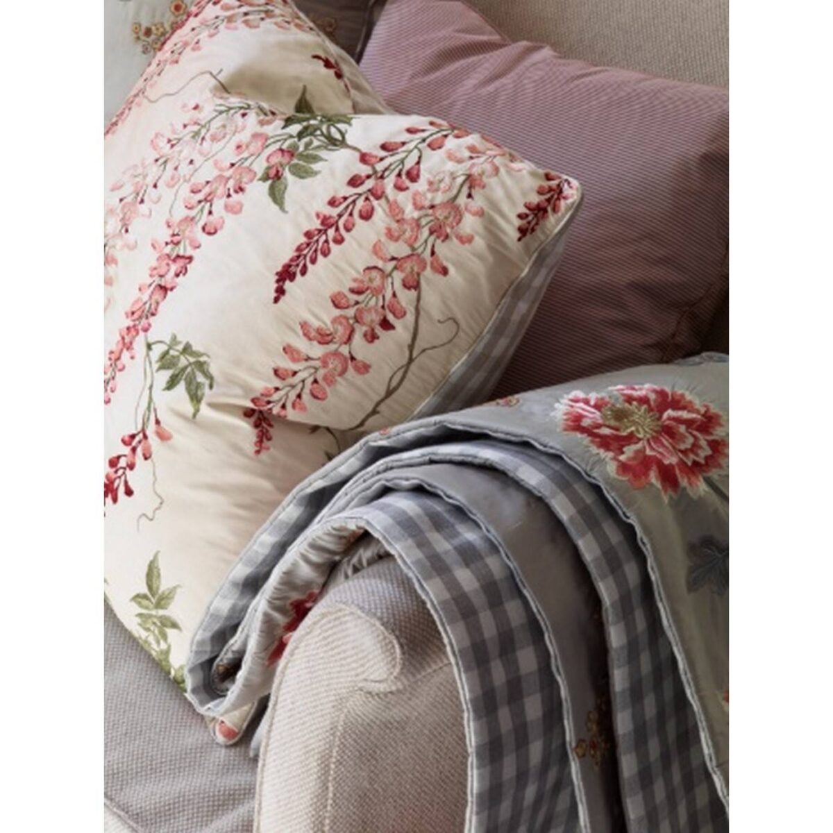 Lamorna Check Fabric - Forest by Lamorna Check Fabric - Forest from