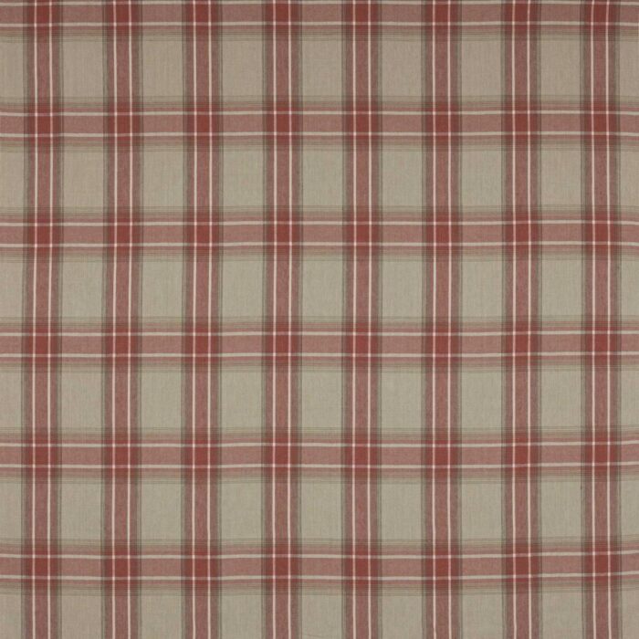Lamorna Check Fabric - Red swatch