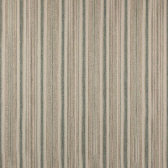 Porth Stripe Fabric - Aqua / Beige swatch
