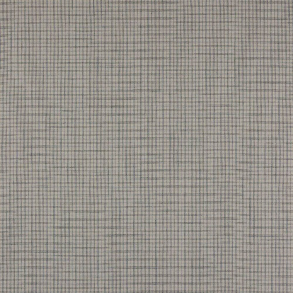 Sidbury Fabric - Blue by blue checked linen fabric from Colefax & Fowler