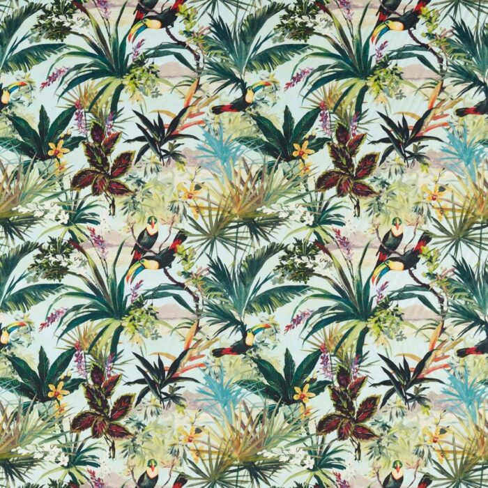 Toucan Fabric - Sky swatch