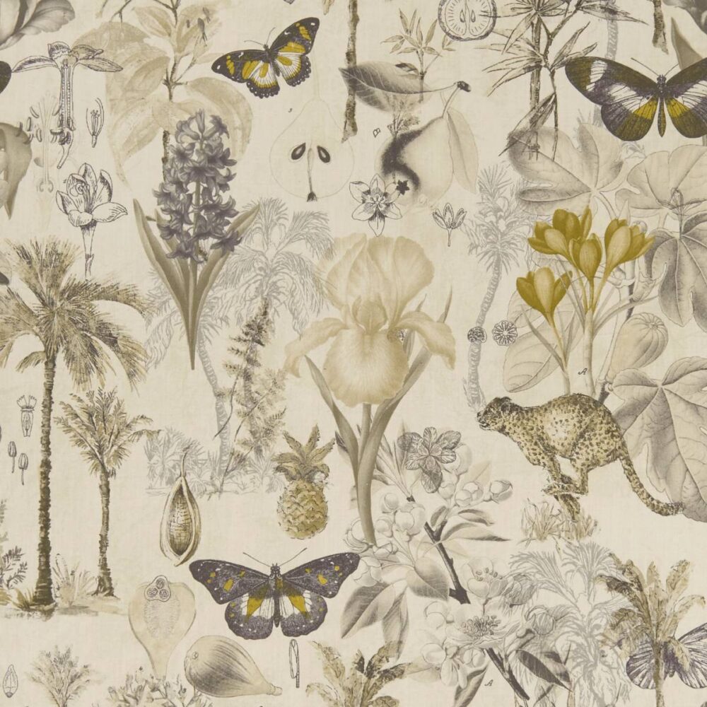 Botany Fabric - Charcoal / Chartreuse by Botany Fabric - Charcoal / Chartreuse from