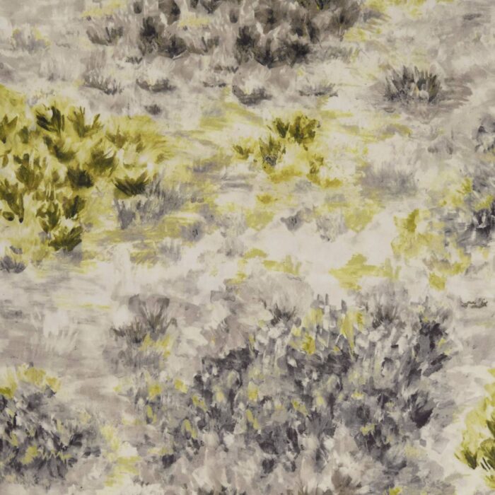 Fiore Fabric - Charcoal / Chartreuse swatch