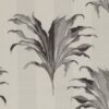 black-grey botanical embroideried fabric from Clarke & Clarke