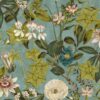 green botanical velvet-chenille fabric from Clarke & Clarke