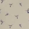 blue animal embroideried fabric from Clarke & Clarke