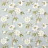 blue botanical embroideried fabric from Colefax & Fowler