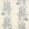 blue botanical silk-satin fabric from Colefax & Fowler