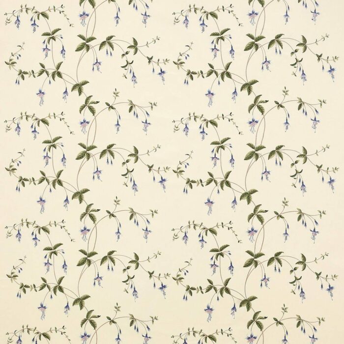 Viviers Fabric - Blue / Green – Blue Green swatch