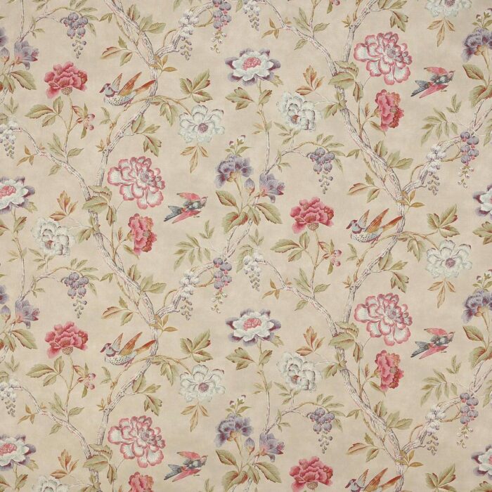 Leonora Fabric - Pink / Green swatch
