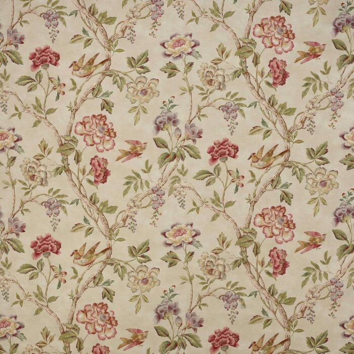 Leonora Fabric - Red / Green swatch