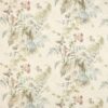 multicolour botanical linen fabric from Colefax & Fowler